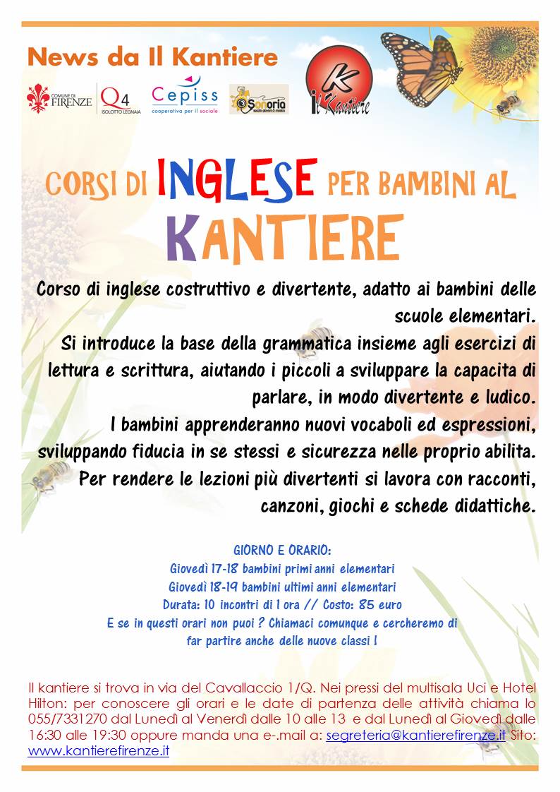 Inglese Per Bambini E Corsi Di Danza E Movimento Il Kantiere Firenze